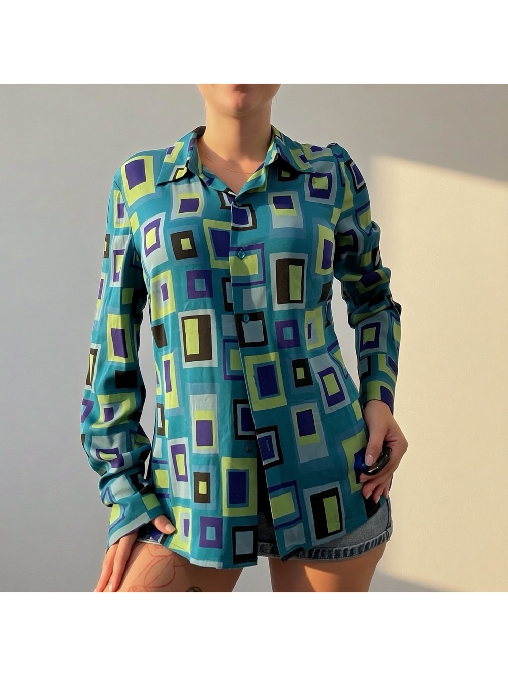 I.N.C button up silk blouse